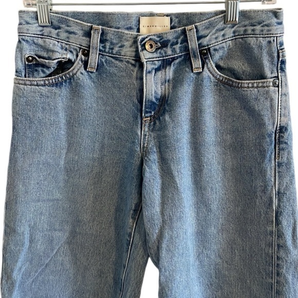 Simon Miller Kara Crop Jeans Women’s Size‎ 25 Wide Leg Low Rise Raw Hem - Picture 5 of 12